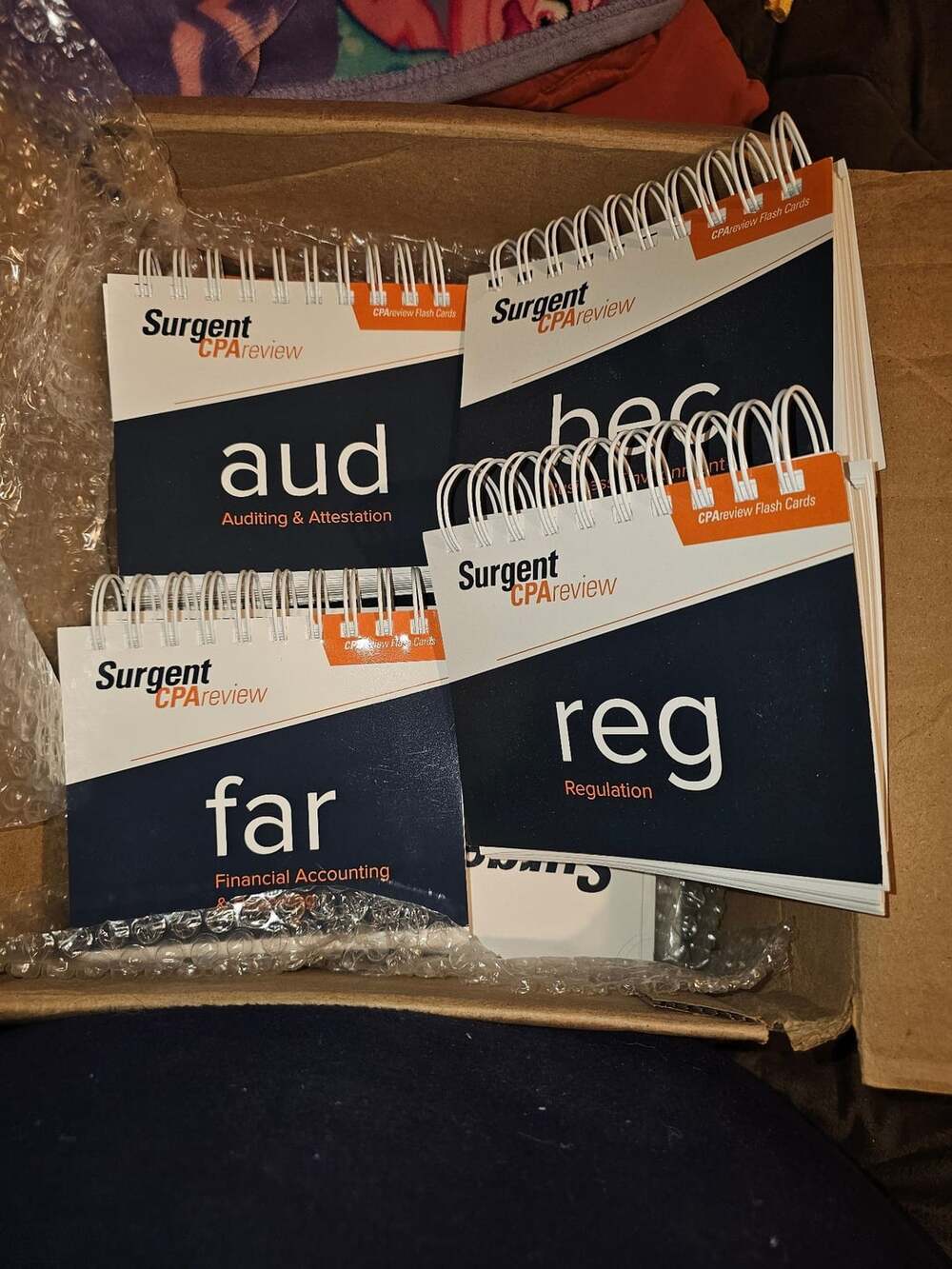 Surgent CPA Review Complete Textbooks And Flash Cards Set